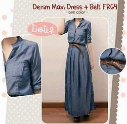 baju gamis jeans modis